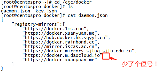 docker配置文件daemon.json引起的故障